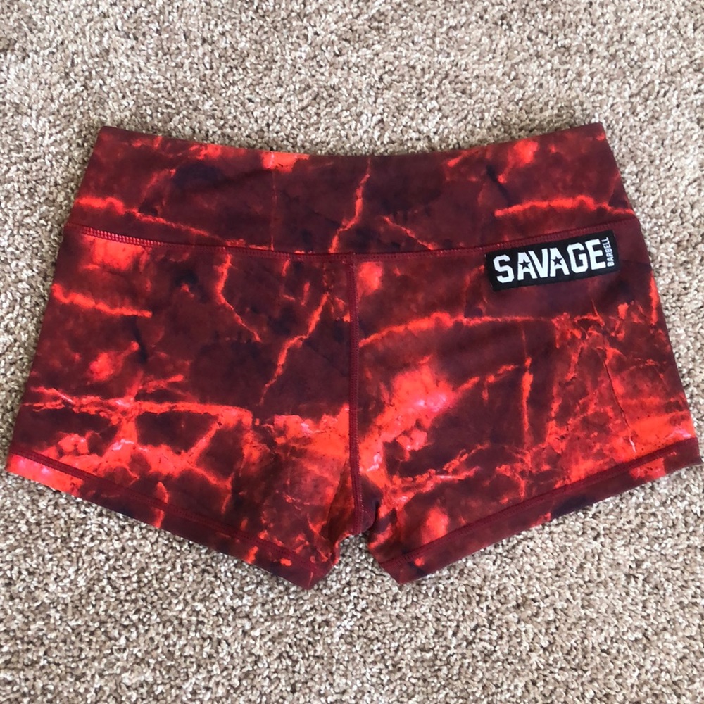 Savage Barbell “Lava” Booty Shorts